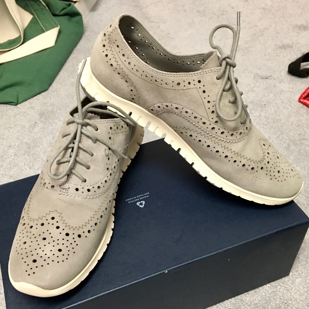 Cole Haan ZEROGRAND wingtip oxford suede sneakers